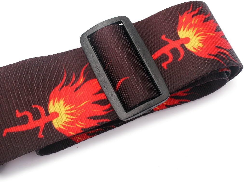 Alnicov Adjustable Guitar Strap Vintage Flowers Strap for Acoustic Guitar Electric Guitar and Bass Guitar - Image 4