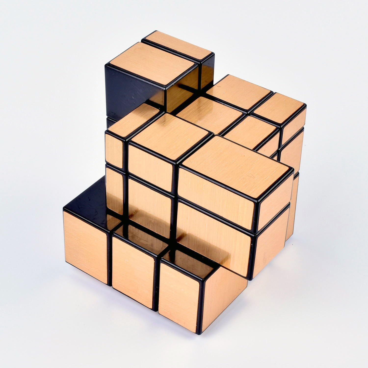 DAXIN Magic Cube Smooth Speed Puzzle Cube for Kids Brain Training Toy (Gold mirror cube)