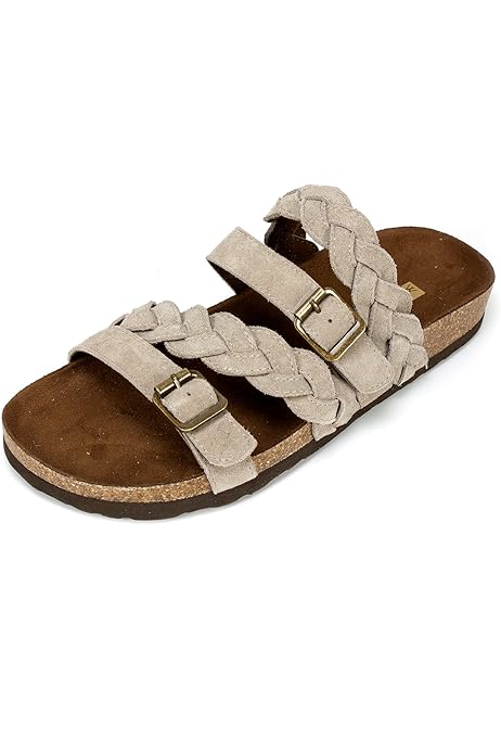 white mountain helga sandals leopard