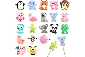 ZZXLLRO 20Pcs Knitting Needle Stoppers Cute Animals Knitting Needle Point Protectors fit Size US 2.5-13 (3mm-9mm) Needles for Beginners Knitting Crochet Hand DIY Supplies Accessories