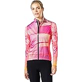 Terry Cycling Vest Womens Signature Bike Jersey for Women Cycling, Semi-Fitted High-Vis Full Front Zip Cycling Top - Ribbon, Medium