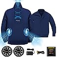 MIDIAN 30V Air Cooling Jacket, 20000mAh Large Capacity Cooling Clothes with Fan Body Cold Apparel for Working Cycling Outdoor