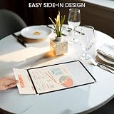 Belle Vous A4 Menu Covers 10 Pack Double View Black Leather Look view 3