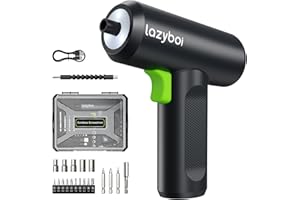 LAZYBOI OUTLET Electric Screwdriver Set Rechargeable, 3.6V Cordless Power Screwdriver Kit with LED Lights, 20 Pcs, USB Cable, Case, Gadgets Tools for Men DIY, Unique Gifts for Men Women