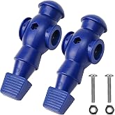 Marsrut 2PCS Foosball Replacement Players Set, Foosball Men, Soccer Player Set, Plastic Replacement Parts for Football Table, 2 Hexagon Nuts Included (Blue)