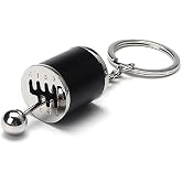 GT//Rotors 6 Speed Manual Transmission Shift Gearbox Gear Shift Automotive Part Car Keychain Key Ring (Black)