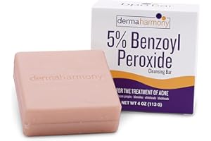Dermaharmony 5% Benzoyl Peroxide Cleansing Bar for acne (4 oz)