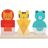 Petit Collage Lion, Tiger, and Bear Wooden Stacking Puzzle