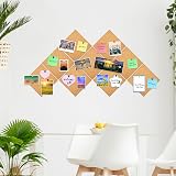 PLULON 10PK 18x18cm Self Adhesive Cork Board Tiles Bulletin Board w/ Push Pins view 5