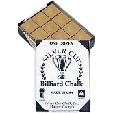 Silver Cup Billiard CHALK - ONE DOZEN