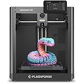 FLASHFORGE Adventurer 5M 3D Printer with Fully Auto Leveling, Max 600mm/s High Speed Printing, 280°C Direct Extruder with 3S 
