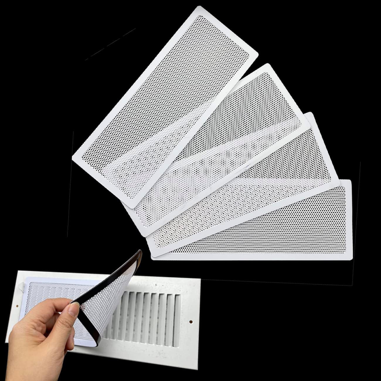 Registers, Grilles & Vents - White Floor Register Vent Screen Cover 4