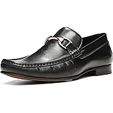 Donald Pliner Dannie Slip-On Leather Loafer - Stacked Heel – Classic Dress Loafers for Men, Memory Foam Insole, Men’s Driving Shoes, Leather Shoes for Men