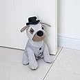 Marwood Cute Door Stopper Decorative Door Stops for Home and Office, Gentleman Dressed Dog Weighted Interior Doorstop Fabric Stuffed Animal Door Stopper Floor Decorative