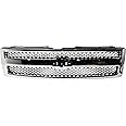 Garage-Pro Grille Assembly Compatible with 2007-2013 Chevrolet Silverado 1500 Chrome Shell with Textured Black Insert