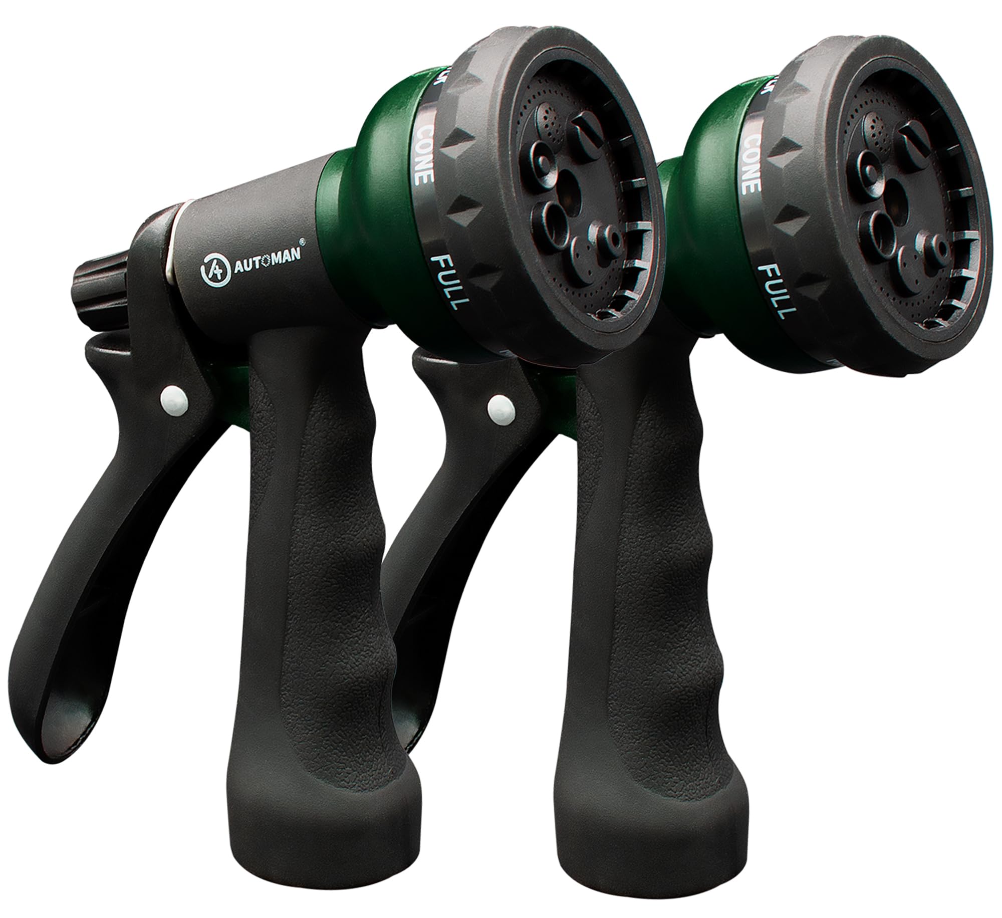 Photo 1 of AUTOMAN Garden Hose Nozzle 2PK, ABS Water Spray Nozzle with 7 Adjustable Patterns, Slip Resistant for Watering Plants, Lawn, Garden, Washing Cars, Cleaning, Showering Pets & Outdoor Fun