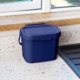 Addis Everyday Kitchen 4.5 Litre Food Waste Caddy Bin Eco Blue Pack of 5 view 2