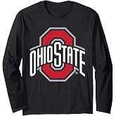 Ohio State Buckeyes Icon Logo Black Officially Licensed Long Sleeve T-Shirt