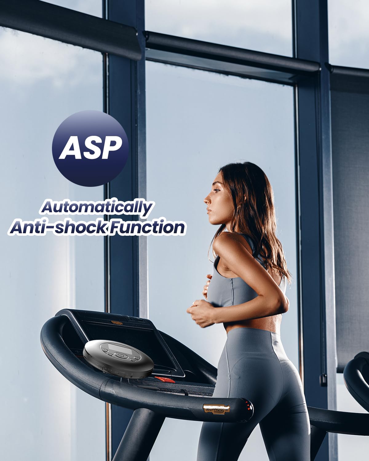 Desobry Portable CD Player with 5EQ Mode Personal Players with Headphones LCD Display Anti-Skip Protection Playback Memory CD Player for Car Compact Player Music Media