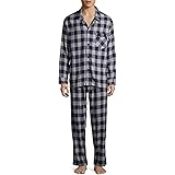 Hanes Men's 100% Cotton Flannel Plaid Pajama Top and Pant Set
