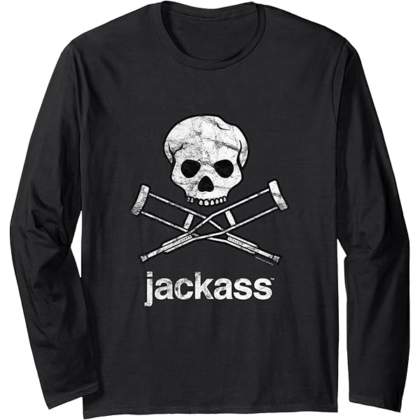 Amazon.com: Jackass Skull and Crutches Logo T-Shirt : Clothing