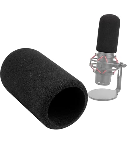 2-Pack Microphone Pop Filters For AKG P120 Studio Condenser Mics - Black Foam Windscreen Protection
