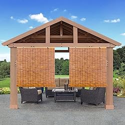 Bamboo Shades for Patio,Retro Bamboo Blinds,Outdoor