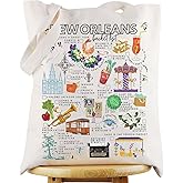 WZMPA New Orleans Travel Tote Bag - Souvenir Gift Reusable Grocery Bag - Merch