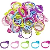 Makmeng 30 Pcs Pastry Bag Ties,Silicone Piping Bag Ties, Reusable Icing Bag Ties Cake Decorating Bag and Pastry Sipplies Clip