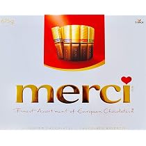 Merci European Chocolates 7oz 200g 16 Chocolates by August Storck