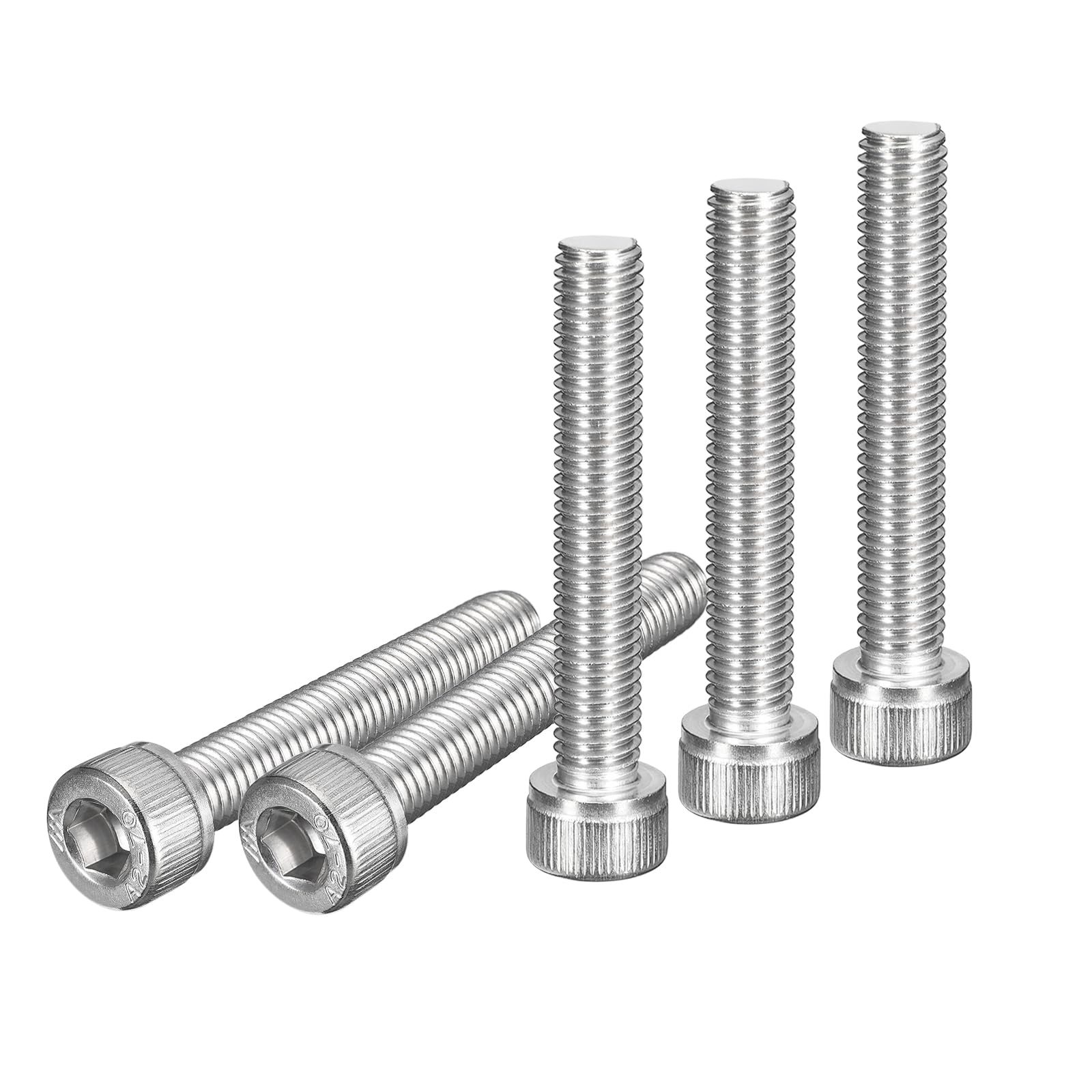 DTGN M8x50mm Socket Head Cap Screws Bolts, 5Pcs 304 Stainless Steel 18-8, Metric Machine Hex Socket Screw, Hex Drive, Bright Finish, UNC Coarse Thread Fully Threaded โ image 1