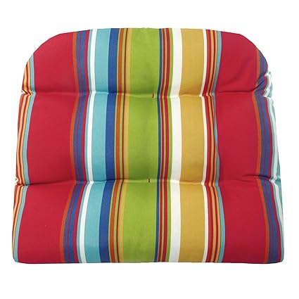 Patio Chair Cushion Cabana Stripe Indoor Outdoor Mildew