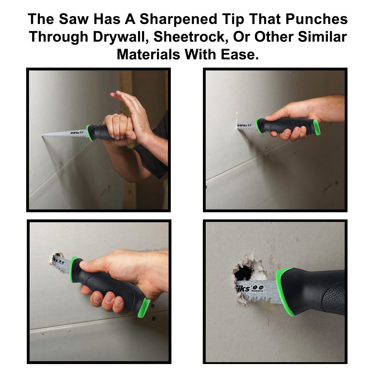 WilFiks Razor Sharp 6.5” Pro Jab Saw, Drywall Hand Saw, Perfect For