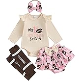Bagilaanoe Newborn Baby Girl Fall Clothes Ice hockey Long Sleeve Romper Mesh Tutu Skirt Leg Warmer Headband Set