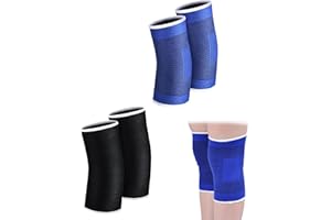 Knee Brace Sleeve Youth Knee Pads 2 Pairs Breathable Compression Knee Support for Volleyball Soccer Football Basketball Baseb