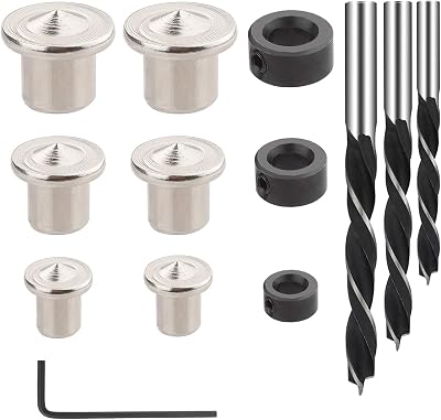 Rybtd Wood Dowel Jig Kit 6/8/10mm Drill Guide with Depth Stops Alignment Tool