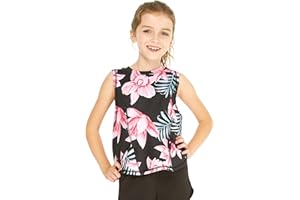 HAWAII HANGOVER Girl's Hawaiian Athletic Sportswear Tank Top in Floral Patterns