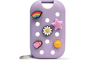 Touchland x Crocs Limited Edition Mist Case 1 Fl. OZ., Stylish Hand Sanitizer Spray Accessory, with 5 JibbitzTM Charms and Keyring, Pixie Lavender Color