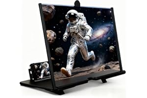 Screen Mobile Phone Magnifier, 2026 New 3D HD Expander, Portable Enlarger Movies Gaming Video,Foldable Phone Stand with Movie