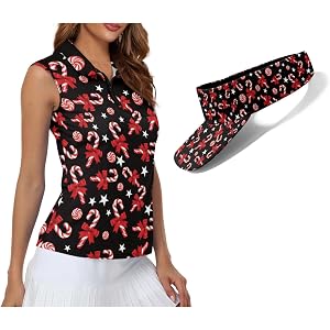 Eheartsgir Women's Sleeveless Golf Shirt with Sun Visor, Tennis Shirts | Quick dry stretch athletic fabric UPF anti UV outdoo