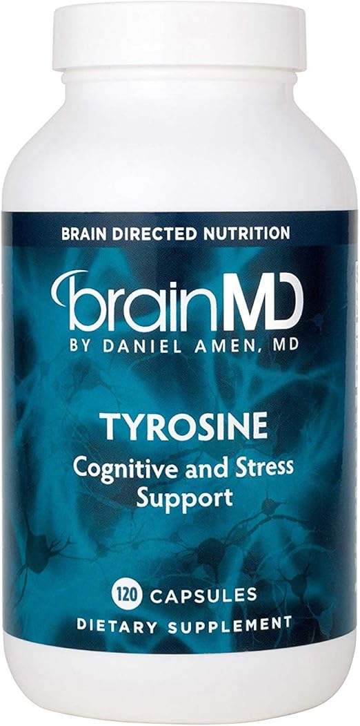 Dr. Amen brainMD Tyrosine 1000 mg, 120 Capsules Mood & Adrenal