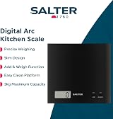 Salter Arc Digital Kitchen Scale 3kg Capacity, Add & Weigh Function, Black view 2