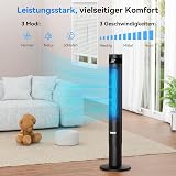 YASHE 43 inch Tower Fan with Remote 85° Oscillation 12-Hour Timer 3 Speeds view 2