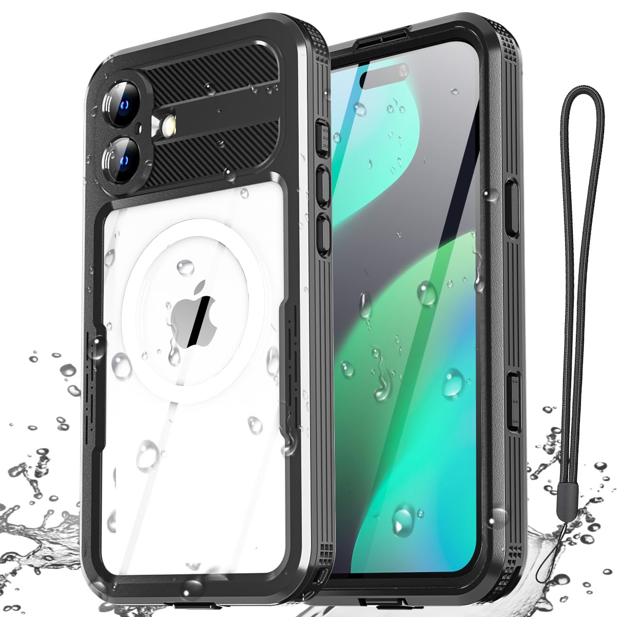 AICase Waterproof Case for iPhone 16 Plus(6.7") with MagSafe Support Snowproof,Dustproof/Shockproof,IP68 Certified 360 Full Body Protection Fully Sealed Underwater Cover for iPhone 16 Plus
