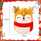 YAAVAAW 8 Inch Cute Christmas Reindeer Plush Pillow Toy Kawaii Soft Doll view 2