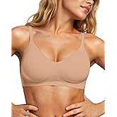 Vertvie Womens Seamless Jelly Bras No Underwire Comfort Push Up Bras Buttery Soft Wireless Bralette Full Coverage Sports Bra