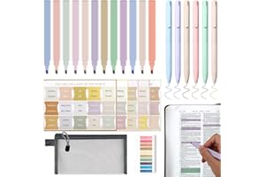 Bible Journaling Kit Bible Study Supplies with 75 Bible Tabs 12 Pastel No Bleed Highlighters and 6 Gel Pens Transparent Stick