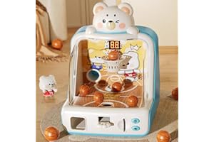 ESIMEN Mini Basketball Game Tabletop Games for Kids Adults Desktop Game Toys Basketballs Indoor Sports Toy Collection STEM Toy Bear,Reduce Stress Light&Sound Birthday Gifts for Boys Girls 8-12