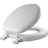 Mayfair 13EC 000 Soft Easily Removes Toilet Seat, 1 Pack Round, White