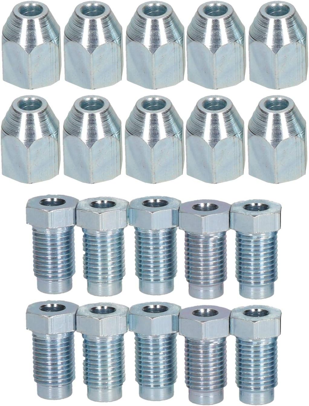 AB Tools 3/8” x 24 UNF Male and Female Steel Brake Pipe Fittings for 3/